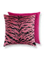 Scalamandre Tigre/Velvet 22 X 22 - Reds & Black / Fuchsia Decorative Pillow