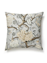Scalamandre Pondicherry Linen Print 24 X 24 - Mineral Decorative Pillow