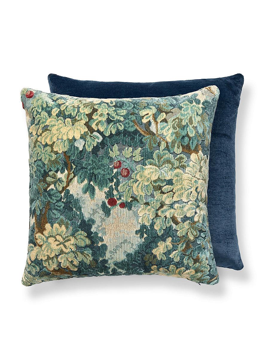 Scalamandre Marly / Como 22 X 22 - Blues / Navy Decorative Pillow