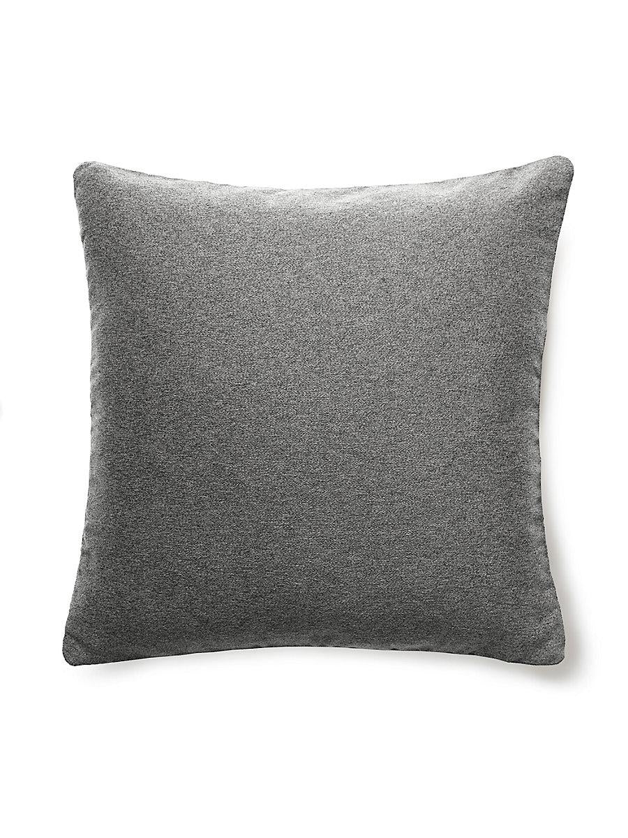 Scalamandre Dapper Flannel 22 X 22 - Smoke Decorative Pillow