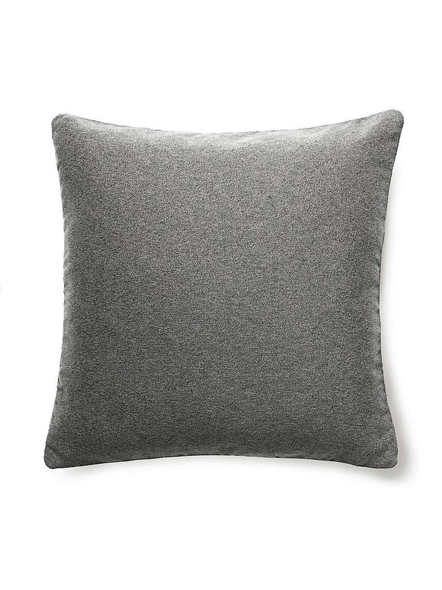 Scalamandre Dapper Flannel 22 X 22 - Smoke Decorative Pillow