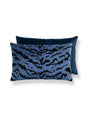 Scalamandre Tigre/Velvet 22 X 14 - Blues & Black / Indigo Decorative Pillow