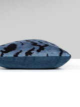 Scalamandre Tigre/Velvet 22 X 14 - Blues & Black / Indigo Decorative Pillow