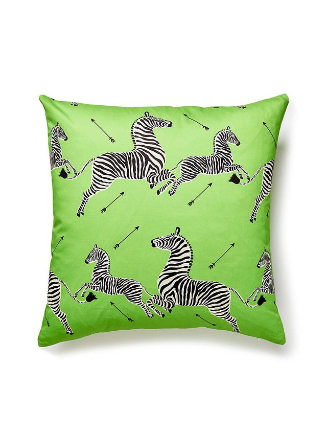 Scalamandre Zebras Petite 22 X 22 - Lime Decorative Pillow