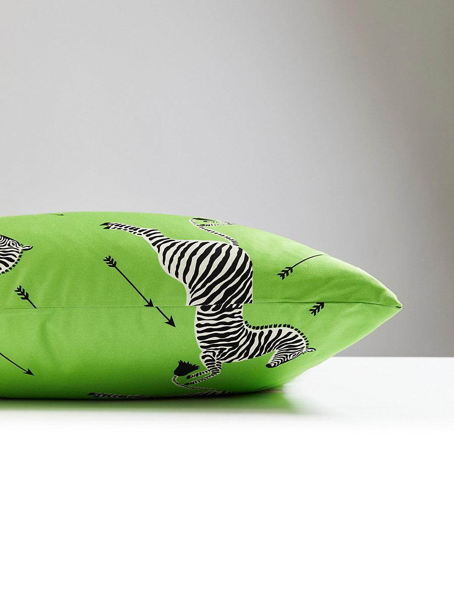 Scalamandre Zebras Petite 22 X 22 - Lime Decorative Pillow