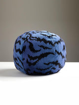 Scalamandre Tigre | Silk 12 Dia - Blues & Black Decorative Pillow