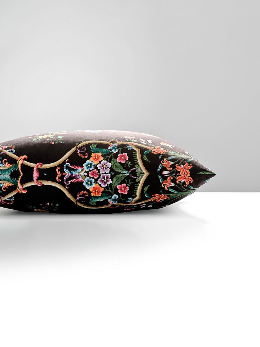 Scalamandre Camellia Trellis 22 X 22 - Onyx Ruby Decorative Pillow