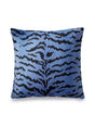 Scalamandre Tigre | Silk 22 X 22 - Blues & Black Decorative Pillow