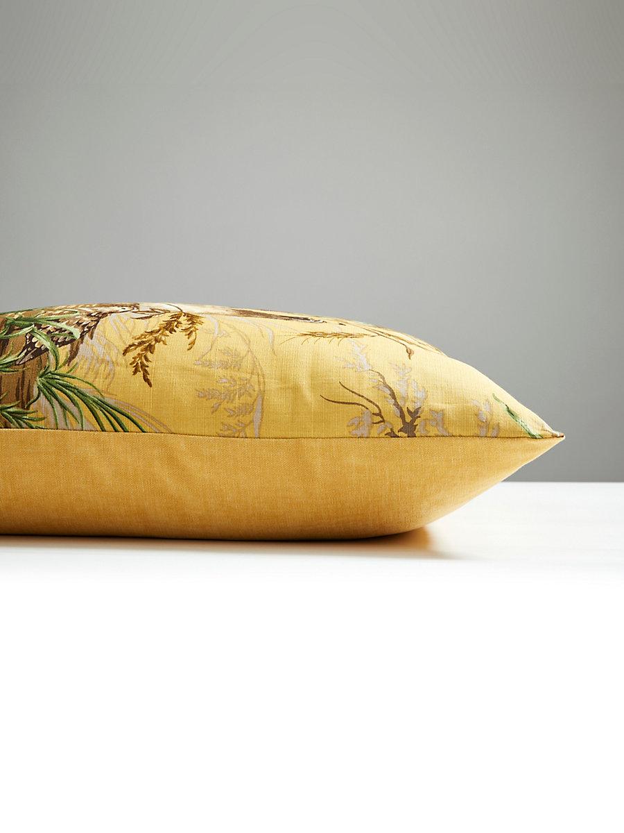 Scalamandre Edwin'S Covey 22 X 22 - Multi On Mustard Decorative Pillow