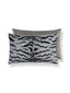 Scalamandre Tigre/Velvet 22 X 14 - Silver & Black / Grey Flannel Decorative Pillow