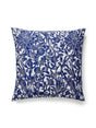 Scalamandre Bali Floral Outdoor 22 X 22 - Ultramarine Decorative Pillow
