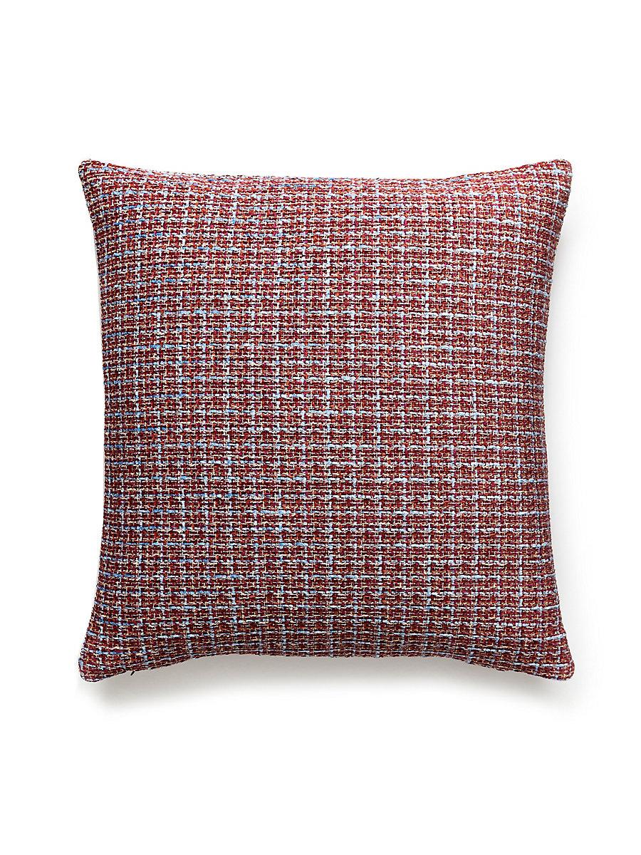 Scalamandre Highland Chenille 22 X 22 - Raspberry Fizz Decorative Pillow
