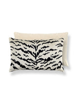 Scalamandre Tigre/Velvet 22 X 14 - Off-White & Black / Oyster Decorative Pillow