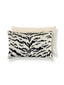 Scalamandre Tigre/Velvet 22 X 14 - Off-White & Black / Oyster Decorative Pillow