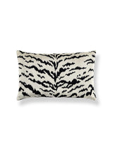Scalamandre Tigre/Velvet 22 X 14 - Off-White & Black / Oyster Decorative Pillow