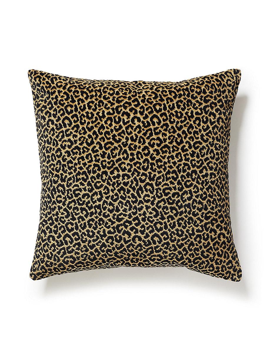 Scalamandre Panthera Velvet 22 X 22 - Ebony Decorative Pillow