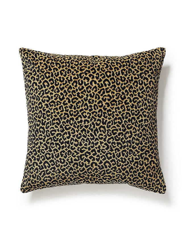 Scalamandre Panthera Velvet 22 X 22 - Ebony Decorative Pillow