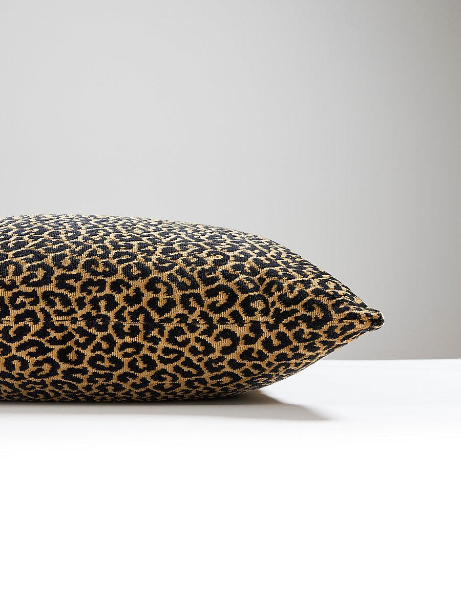 Scalamandre Panthera Velvet 22 X 22 - Ebony Decorative Pillow