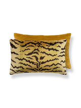 Scalamandre Tigre/Velvet 22 X 14 - Ivory, Gold & Black / Gilt Decorative Pillow