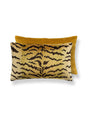 Scalamandre Tigre/Velvet 22 X 14 - Ivory, Gold & Black / Gilt Decorative Pillow