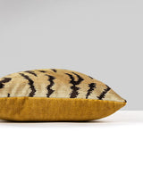 Scalamandre Tigre/Velvet 22 X 14 - Ivory, Gold & Black / Gilt Decorative Pillow