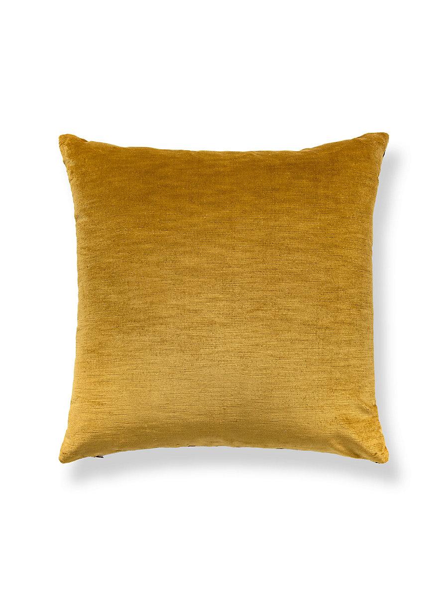 Scalamandre Tigre/Velvet 22 X 22 - Ivory, Gold & Black / Gilt Decorative Pillow