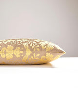 Scalamandre Love Bird 22 X 22 - Chocolate & Gold Decorative Pillow