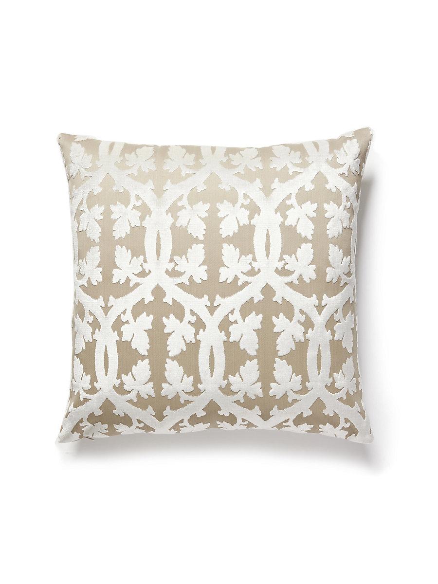 Scalamandre Falk Manor House 22 X 22 - Alabaster Decorative Pillow