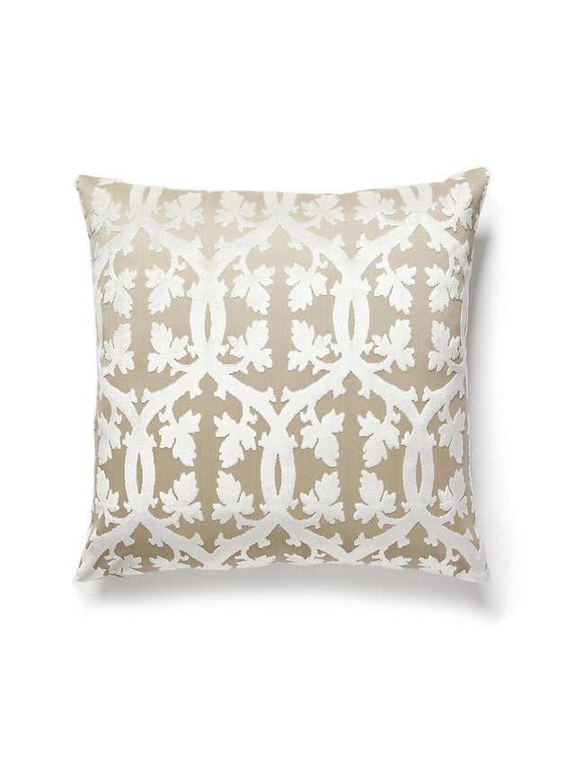 Scalamandre Falk Manor House 22 X 22 - Alabaster Decorative Pillow