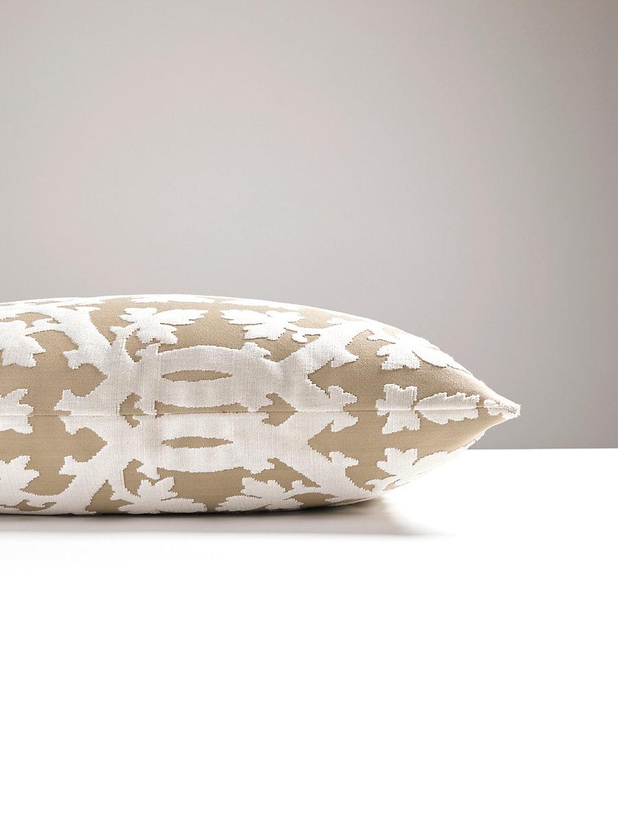 Scalamandre Falk Manor House 22 X 22 - Alabaster Decorative Pillow