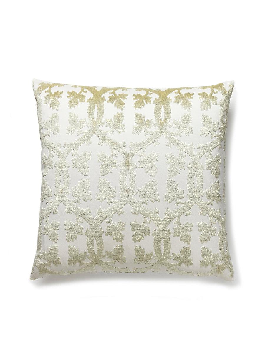Scalamandre Falk Manor House 22 X 22 - Green Tea Decorative Pillow