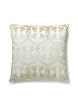 Scalamandre Falk Manor House 22 X 22 - Green Tea Decorative Pillow