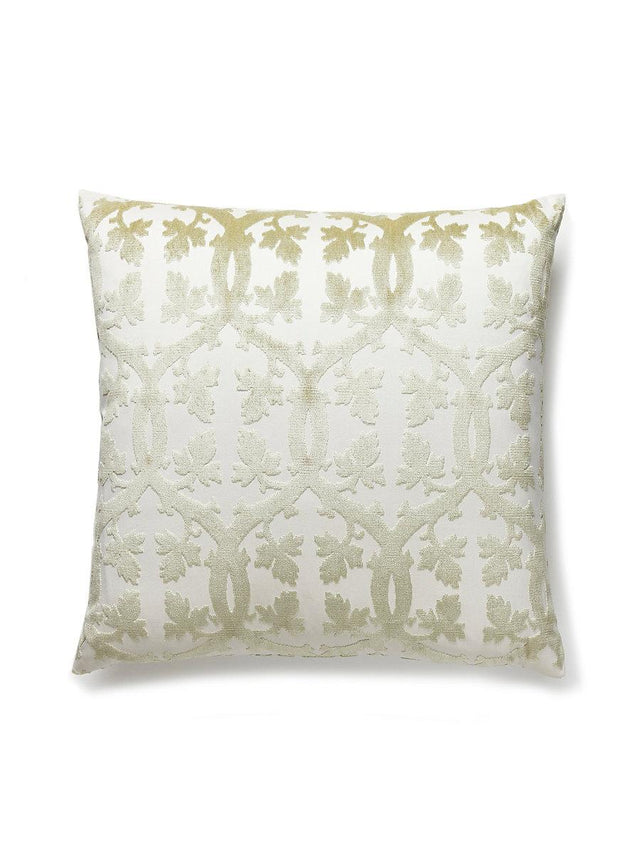 Scalamandre Falk Manor House 22 X 22 - Green Tea Decorative Pillow