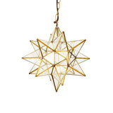 Worlds Away 15" Md Clear Star In Brass
