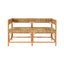 Worlds Away Rattan Bench With Seagrass Wrapped Seat And Seat Back