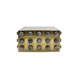 Worlds Away Small Rectangle Brass Box With Resin Appliques