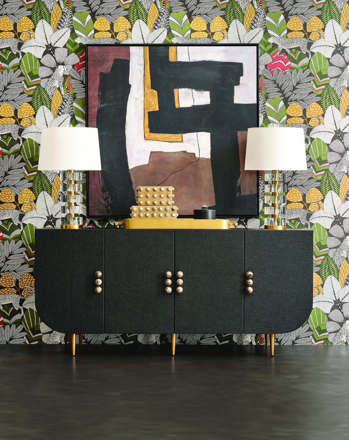 Worlds Away Small Rectangle Brass Box With Resin Appliques
