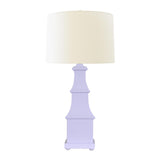 Worlds Away Handpainted Tiered Tole Table Lamp In Lavender