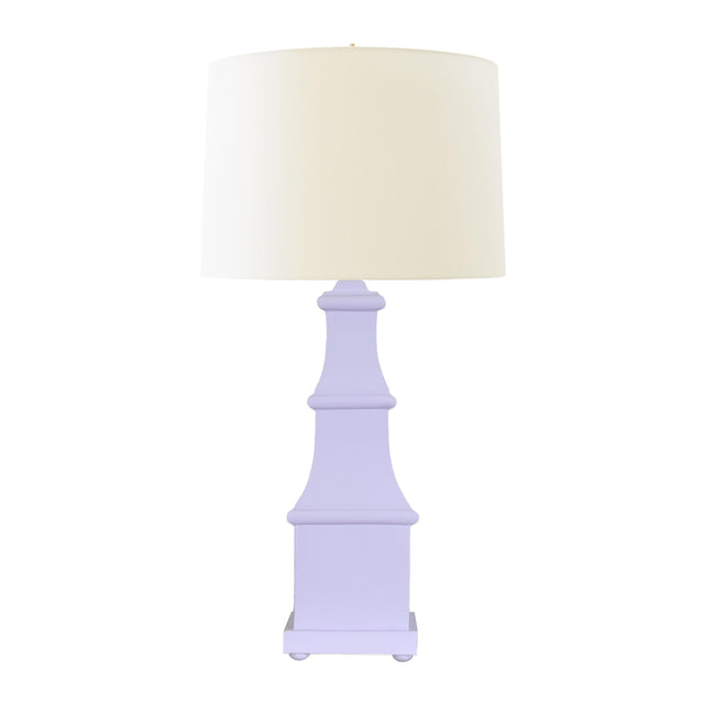 Worlds Away Handpainted Tiered Tole Table Lamp In Lavender