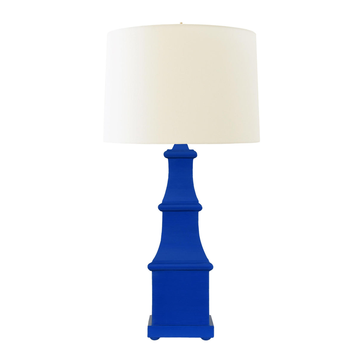 Worlds Away Handpainted Tiered Tole Table Lamp In Royal Blue