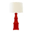 Worlds Away Handpainted Tiered Tole Table Lamp In Red