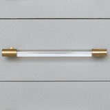 Worlds Away Three Drawer Side Table In Light Grey Shagreen With Antique Brass And Acrylic Hardware