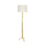 Worlds Away Three Leg Floor Lamp In Gold Leaf