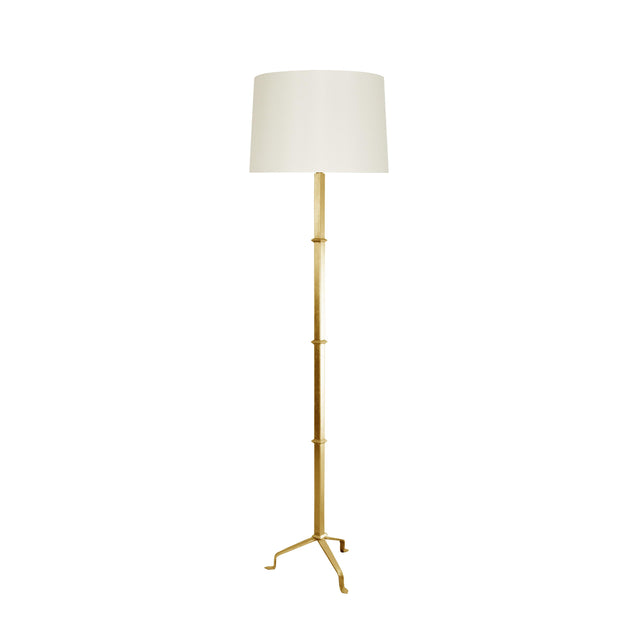 Worlds Away Three Leg Floor Lamp In Gold Leaf