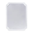 Worlds Away White Lacquer Pinched Corner Mirror