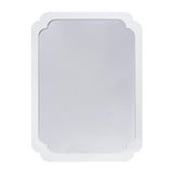 Worlds Away White Lacquer Pinched Corner Mirror