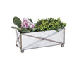 Worlds Away Rect Xhatch Ant Mir Planter