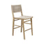 Worlds Away Woven Back Counter Stool With Rush Seat In Cerused Oak