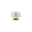 Worlds Away Square Acrylic And Brass Knob