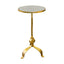 Worlds Away Round Cigar Table With Leaf Leg Detail In Gold Leaf